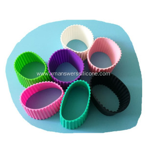 Silicone rubber coffee cup lid and sleeve